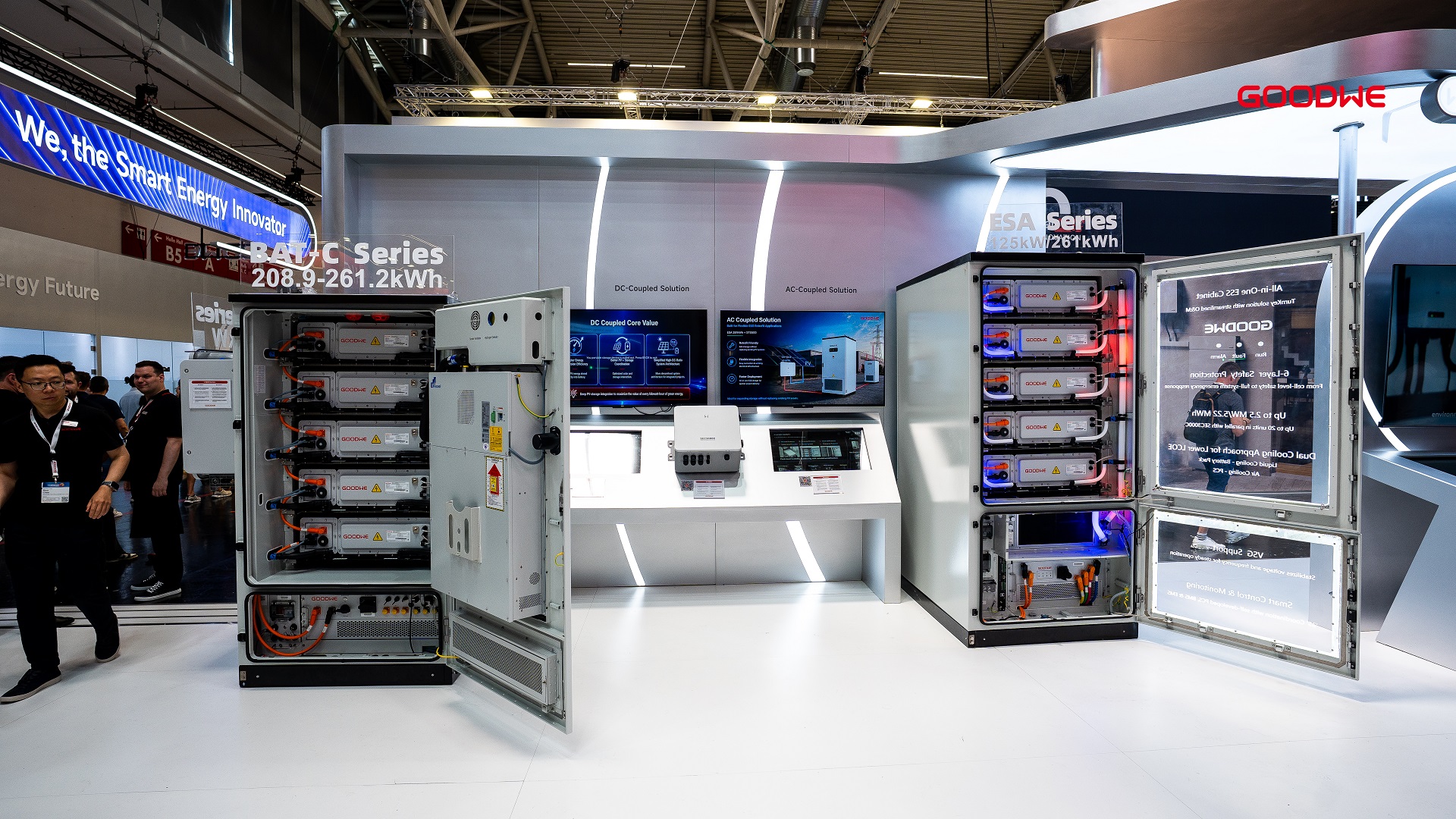Highlights at the GoodWe booth included the new BAT-C Series with ETR125 inverter and a refresh of the ESA Series 125kW-261kWh.jpg